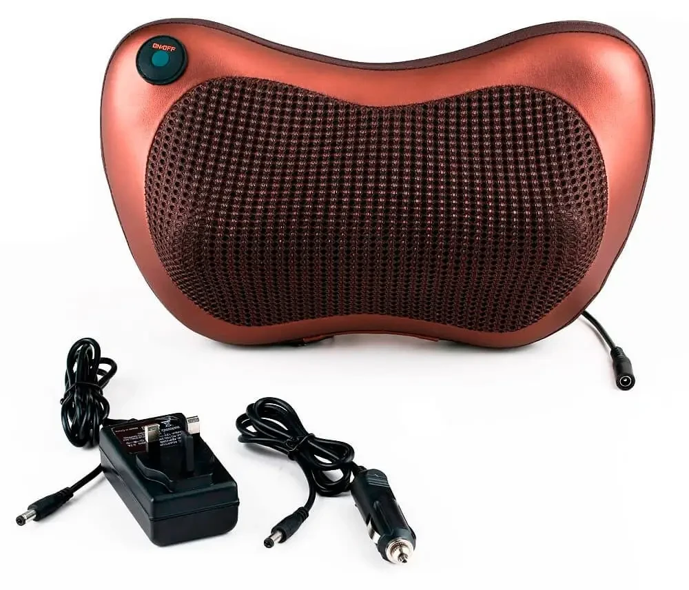 Роликова масажна подушка для спини та шиї Massage pillow | масажна подушка | масажер із підігрівом – фото 4
