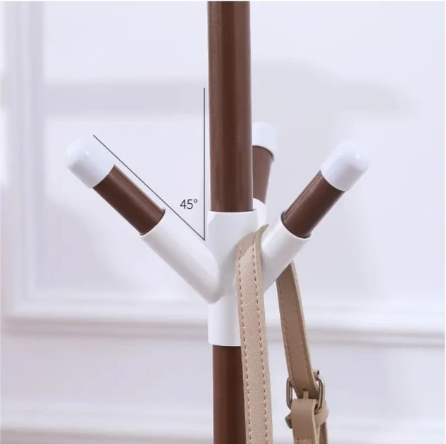 Вішалка стійка підлогова для одягу Coat Rack, металева на 9 гачків у три яруси розбірна на тринозі – фото 4