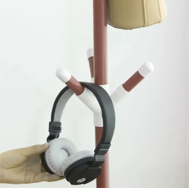 Вішалка стійка підлогова для одягу Coat Rack, металева на 9 гачків у три яруси розбірна на тринозі – фото 3