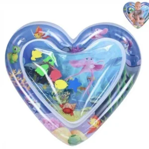 Килимок розвивальний AirPro Серце водяне дитяче надувний BABY SLAPPED PAD 63x63x8 cm