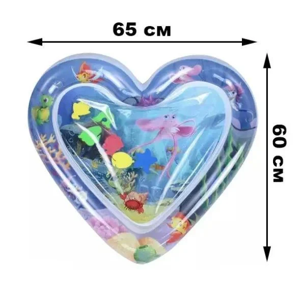Килимок розвивальний AirPro Серце водяне дитяче надувний BABY SLAPPED PAD 63x63x8 cm – фото 3