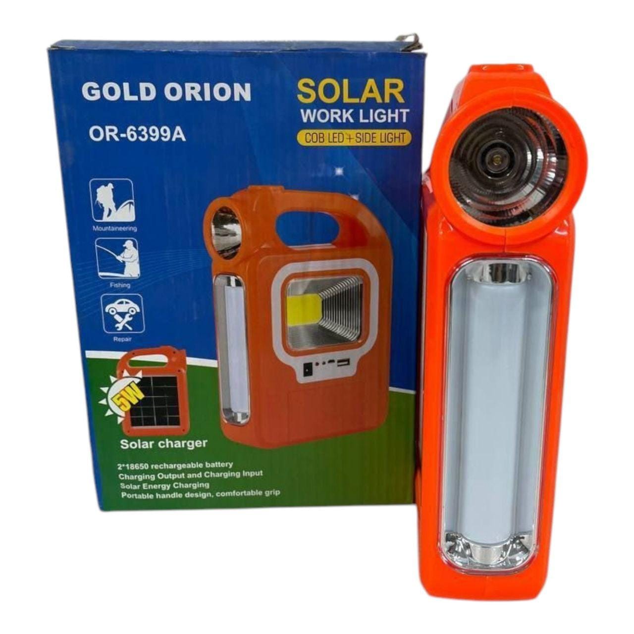 Портативна сонячна станція Power Bank ORION OR-6399A кемпінгова лампа із сонячною панеллю – фото 4