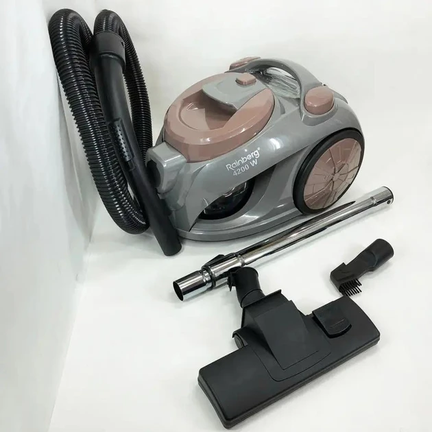 Пилосос Контейнерний Без Мішка Rainberg RB-653 4200W Коричневий – фото 3