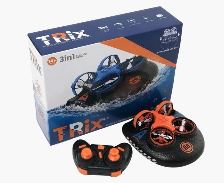 Дрон машинка-тертер 2в 1 Радіокерований квадрокоптер Trix K2 2в1 Дитяча іграшка всюдихід на пульті – фото 4