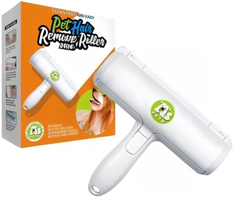Щітка для збирання та видалення шерсті тварин Біла Pet Hair Remover Roller ролик із контейнером для чищення – фото 5