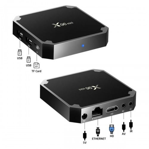 Приставка смарт тв бокс smart tv box x96 mini 4-ядерна 2 Гб/16Гб андроїд 7.1.2 чорний 4K – фото 3