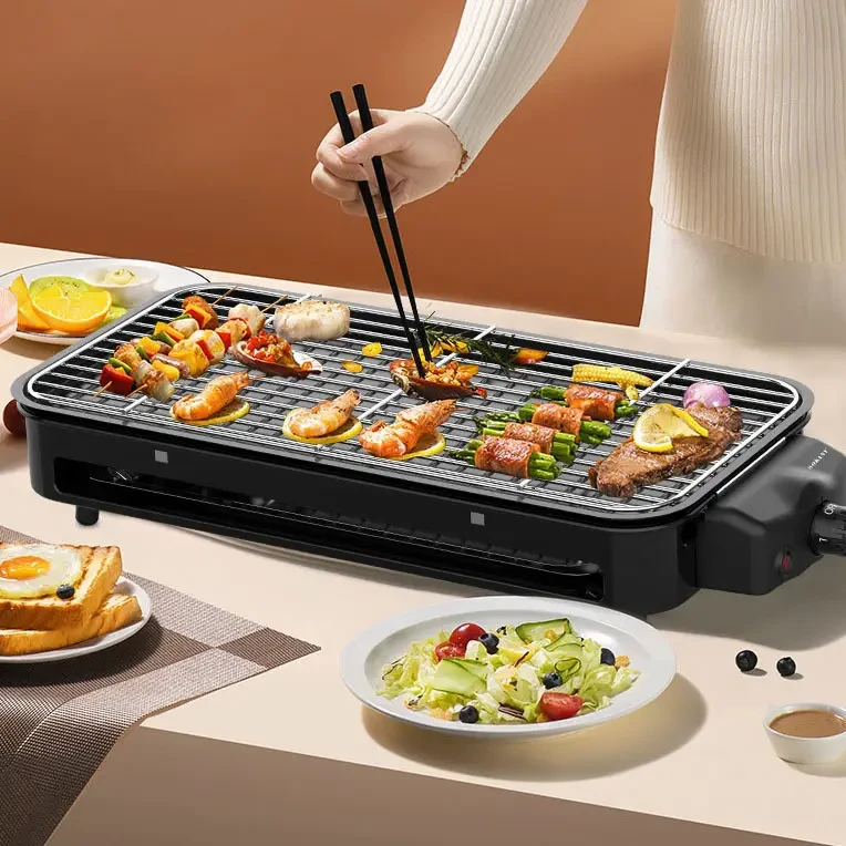Електричний гриль-барбекю Rainberg RB-2292 Настільний електрогриль з решіткою BBQ 3000 Вт – фото 1