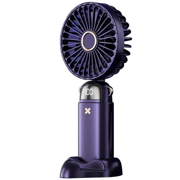 Портативний вентилятор Mini fan XL-880 діаметр 9 см із підставкою для телефона та дисплеєм – фото 5