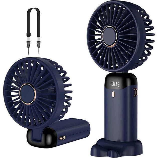Портативний вентилятор Mini fan XL-880 діаметр 9 см із підставкою для телефона та дисплеєм – фото 4