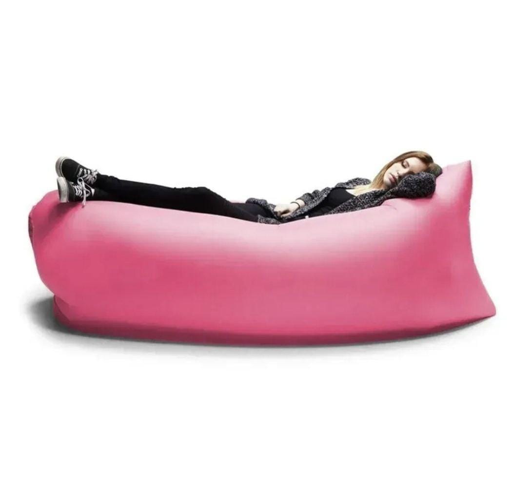 Надувний матрац (180х70 см) AIR SOFA CLOUD, Рожевий/ Шезлонг надувний/ Ламзак – фото 3
