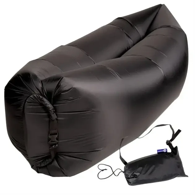 Ламзак Пляжний диван-мішок Чорний Надувний матрац (160х70 см) AIR SOFA CLOUD – фото 4