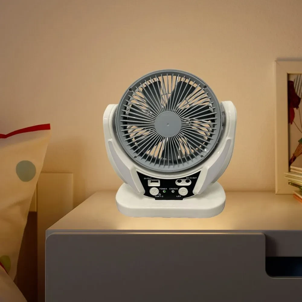 Портативний настільний вентилятор FAN-606 4в1 із сонячною панеллю компактний – фото 5