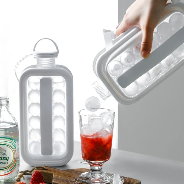 Силіконова форма для льоду з кришкою на 17 кульок Cool Home ICE Tray лоток для заморожування води – фото 2