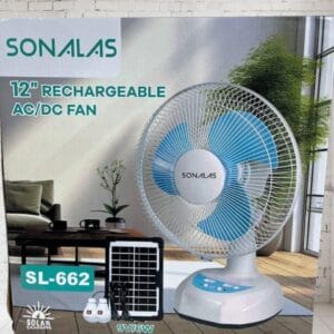 Портативний акумуляторний вентилятор із сонячною батареєю SONALAS SL-662