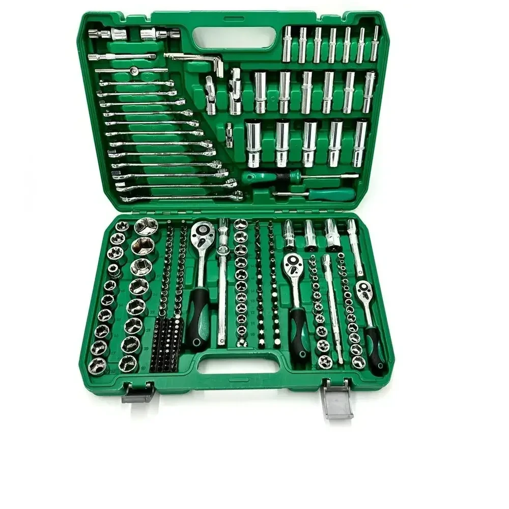 Автомобільний набір інструментів 216 шт. у зручному пластиковому кейсі для зберігання – фото 2