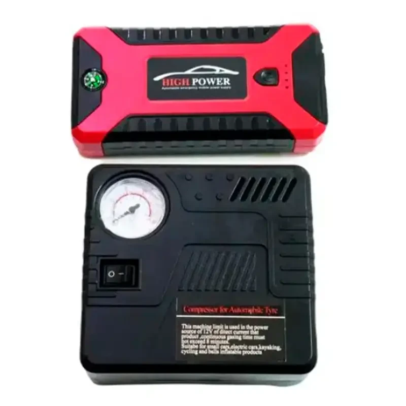 Пускозарядний пристрій 300/600A Jump Starter Pump з компресором 29B 99800 mAh – фото 4