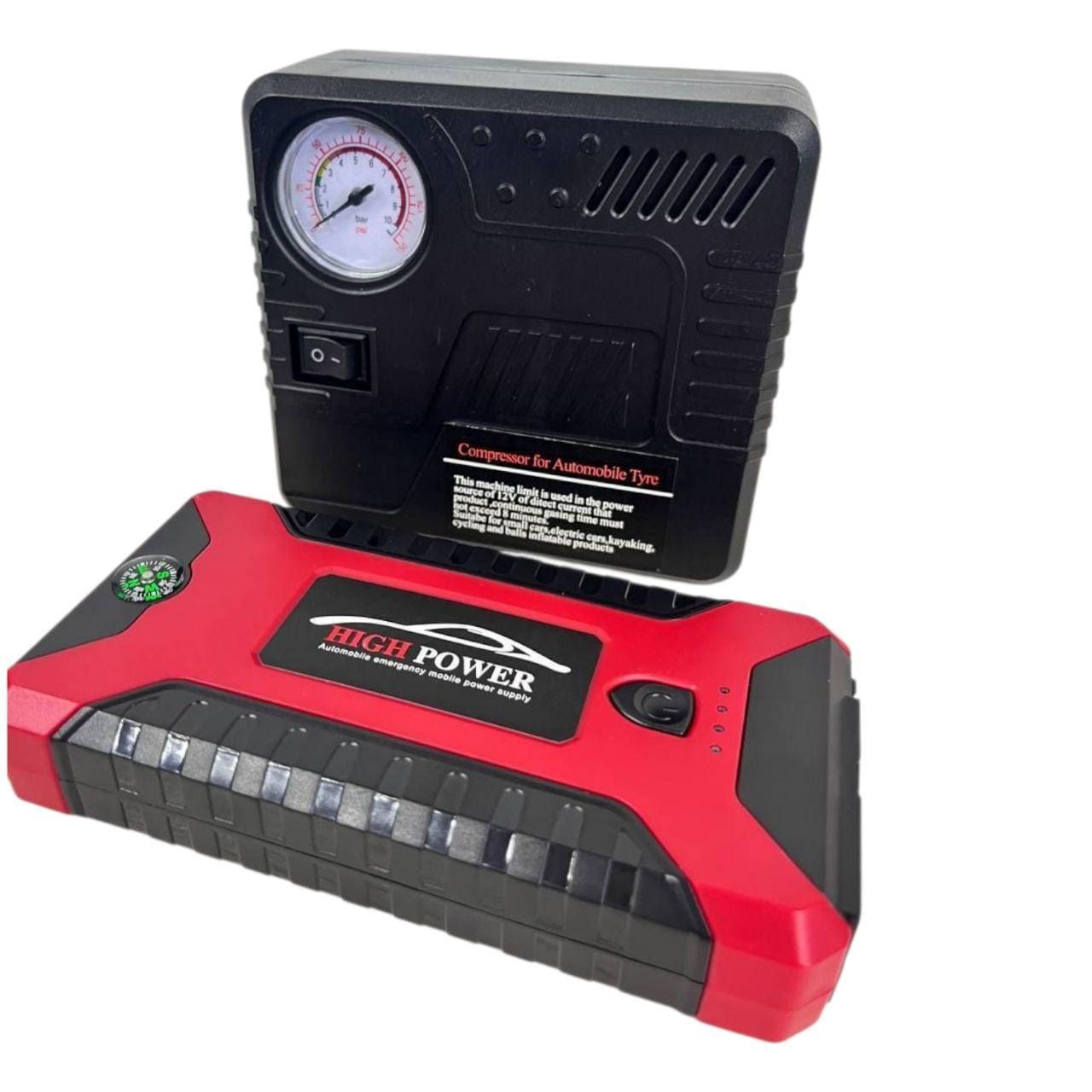 Пускозарядний пристрій 300/600A Jump Starter Pump з компресором 29B 99800 mAh – фото 6