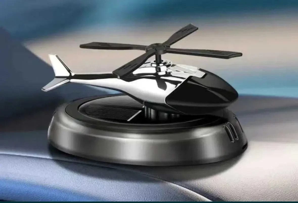 Ароматизатор NEW для автомобіля вертоліт на сонячній батареї Пахучка в машину освіжувач повітря – фото 3