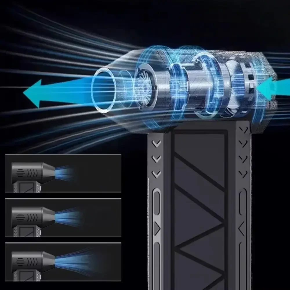 Міні турбовентилятор 5000 мА·год, від USB, ZY7400-SE/PRO/Акумуляторна повітродувка/ Портативний турбофен – фото 6