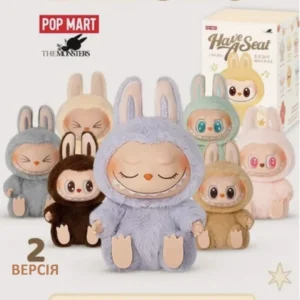 М’яка підвісна іграшка Лабубу 15 см ГОЛУБИЙ Pop Mart Labubu Art The Monsters плюшевий брелок – фото 1