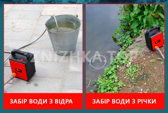источники воды для Акумуляторна помпа для води з 2 акумуляторами, розпилювачем і шлангом 5 м Pump-01