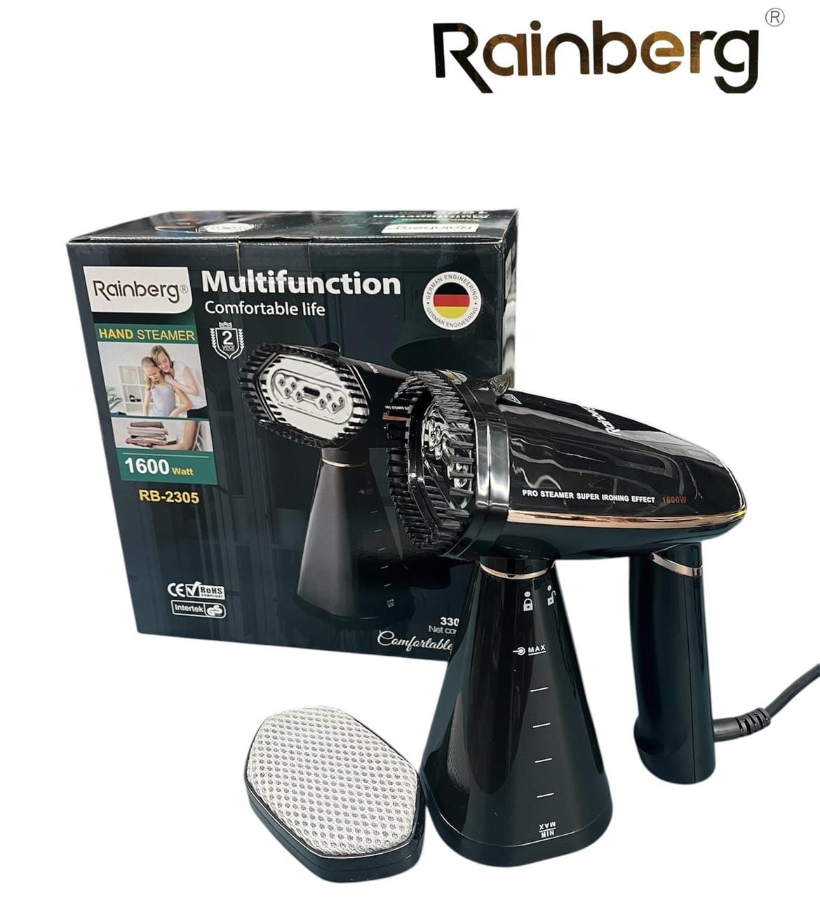 Відпарювач вертикальний для одягу Rainberg RB-2305 1600 Вт Пароочисник для штор і постільної білизни