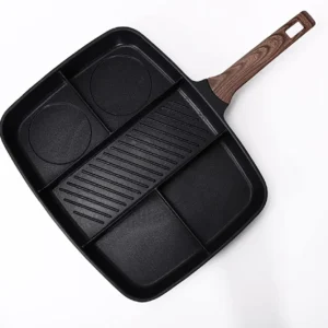 Універсальна сковорода з п’ятьма розділеними секціями й антипригарним покриттям