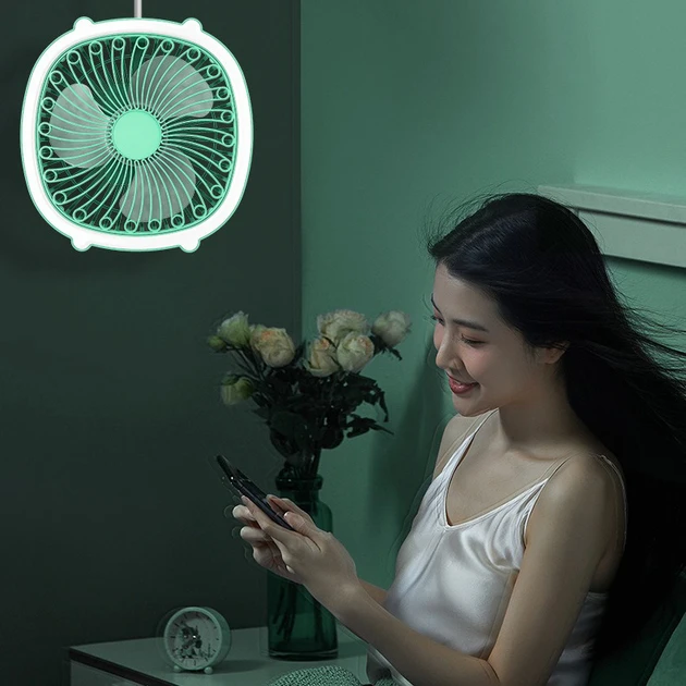 портативний вентилятор з лампою usb