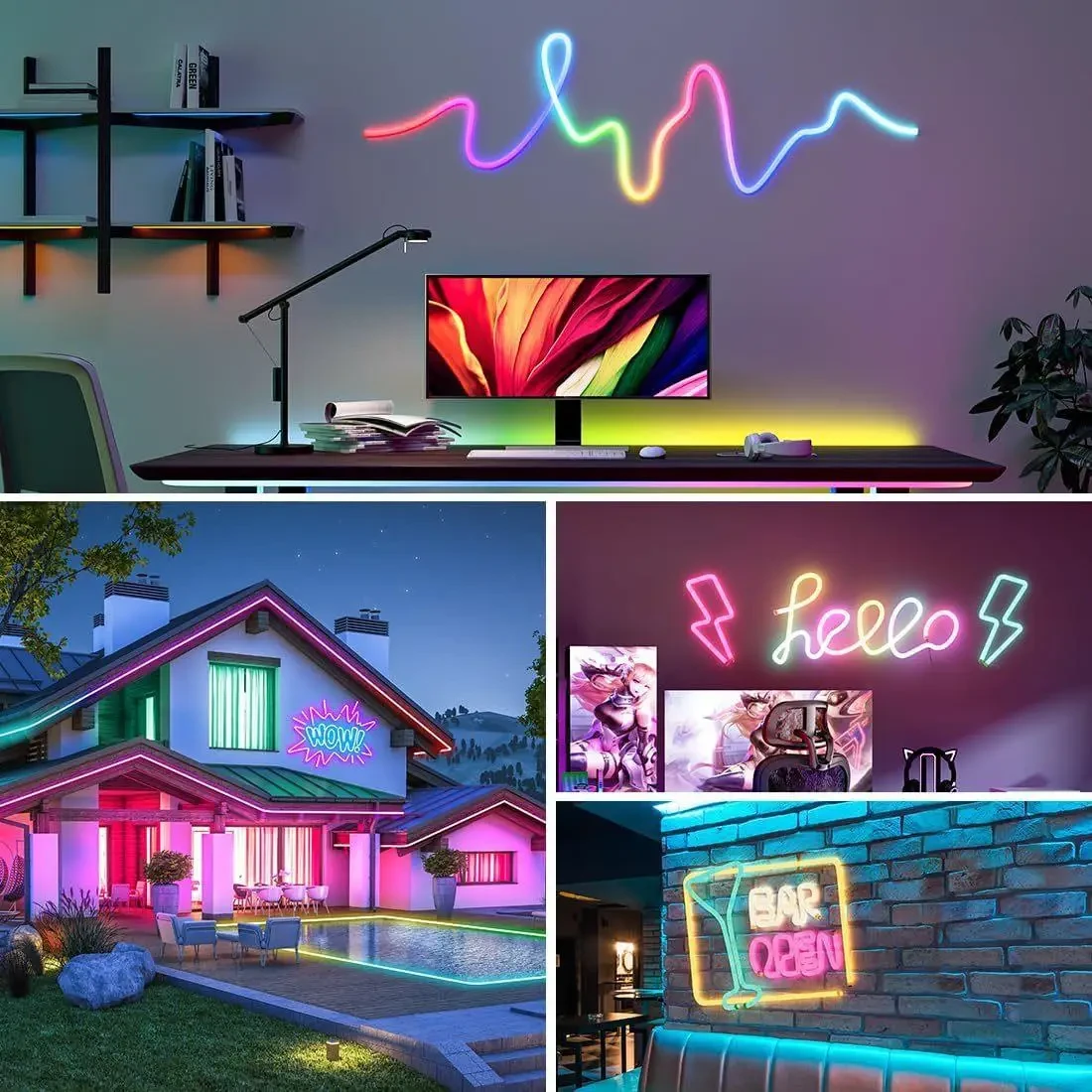Гнучка RGB стрічка із лускатою поверхнею