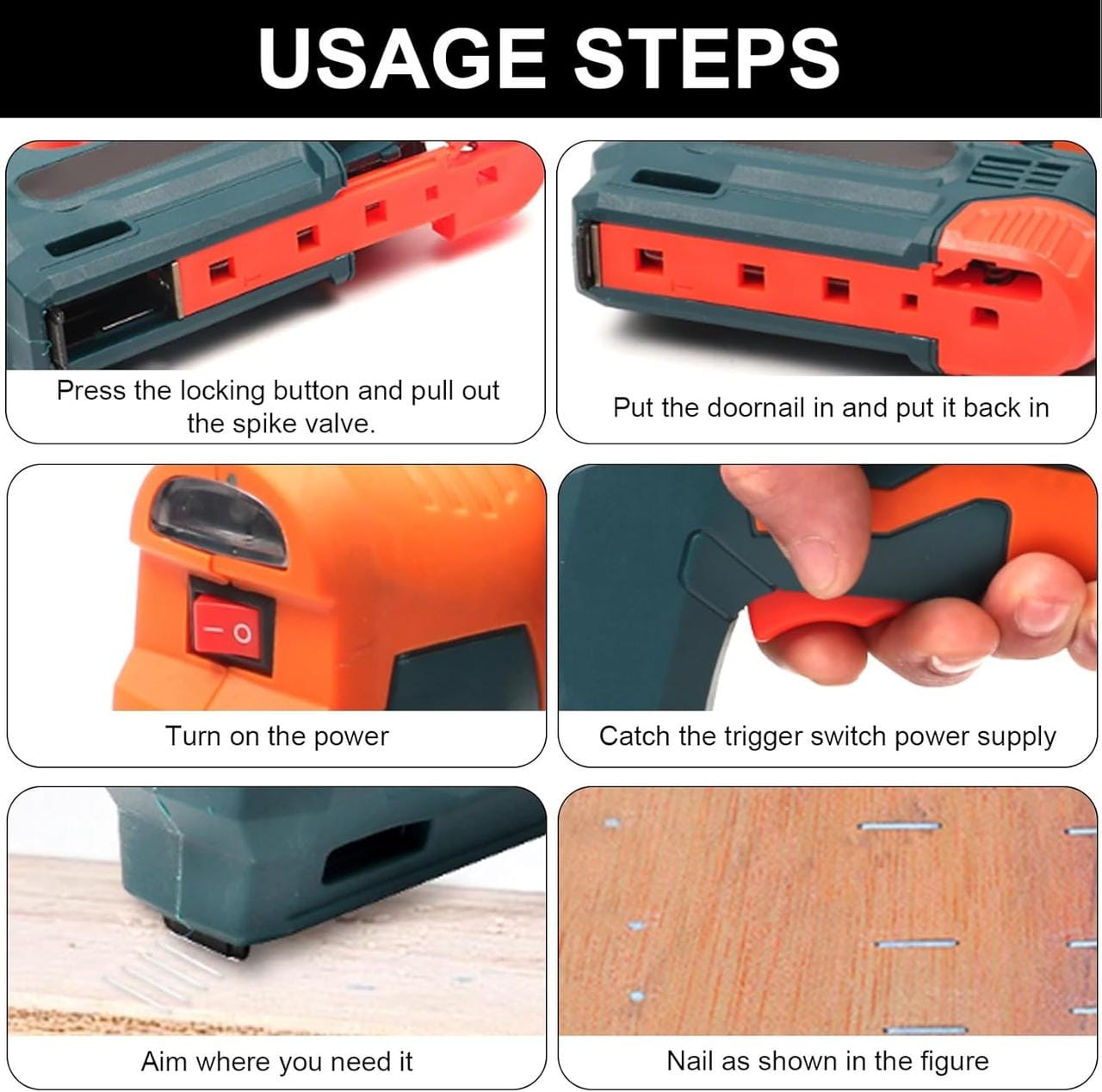 Бездротовий цвяхозабивач-степлер 2-в-1 Cordless Nailer Stapler 21 в 1, акумуляторний
