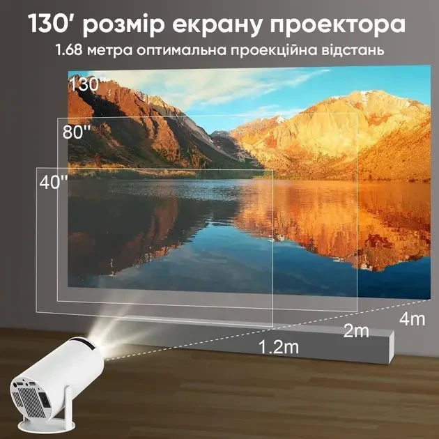 Компактний проєктор з HDMI та USB