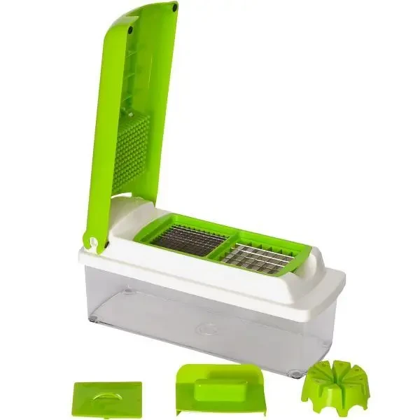 Овочерізка з насадками та контейнером 1.5 л для нарізування Nicer Dicer X3-180 29×14×12 см