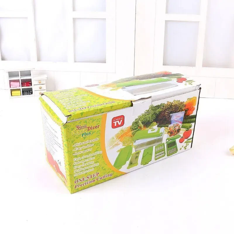 Овочерізка з насадками та контейнером 1.5 л для нарізування Nicer Dicer X3-180 29×14×12 см