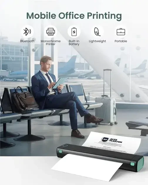Акумуляторний термопринтер моментального друку з друком Bluetooth і USB M15 A4