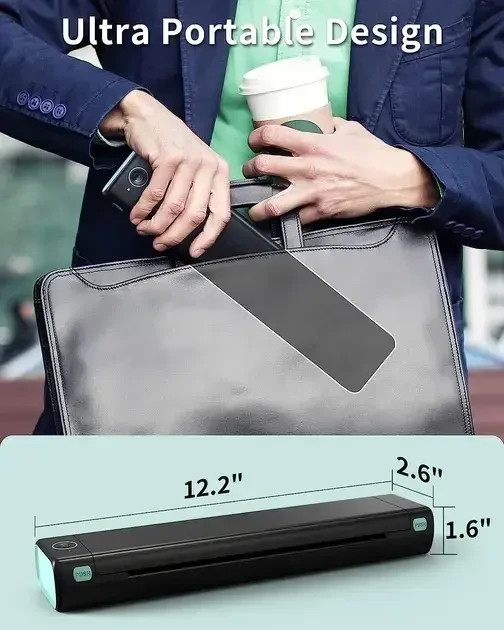 Акумуляторний термопринтер моментального друку з друком Bluetooth і USB M15 A4