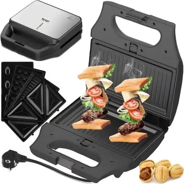 Мультипекар мультимейкер зі знімними формами 4 в 1 RAF R. 550 на 800 W