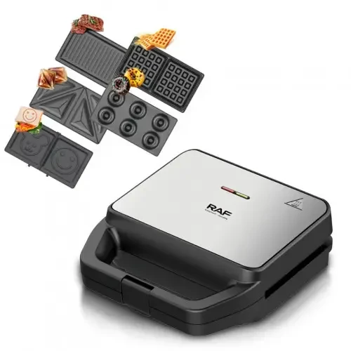 Електрична сендвічниця електрогриль 5 в 1 на 800 Вт RAF R.555 Гриль-бутербродниця для дому