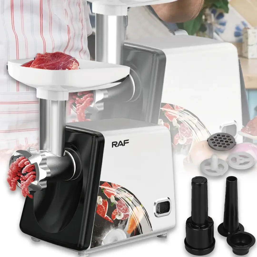 Електрична м’ясорубка в металевому корпусі потужністю 2500 Вт RAF R.3367 Біла