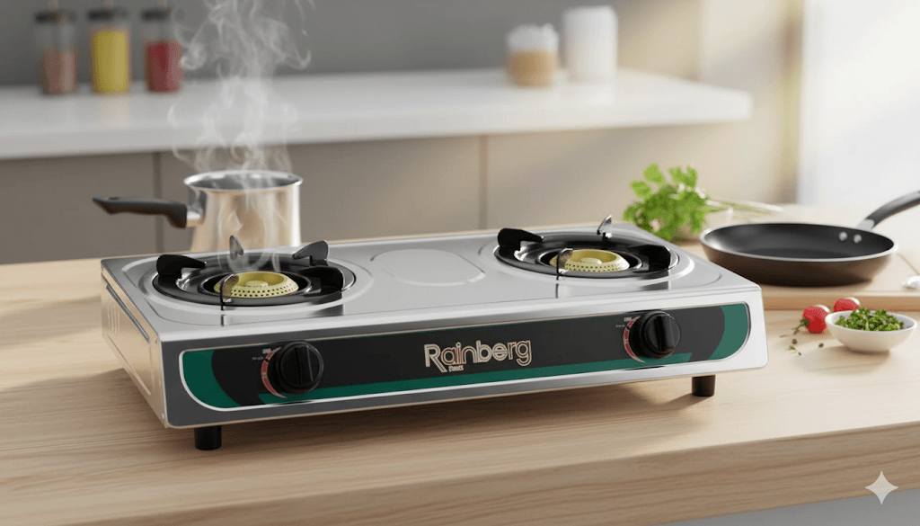 Газова плита Rainberg RB-2233 2 конфорки Настільна для балона