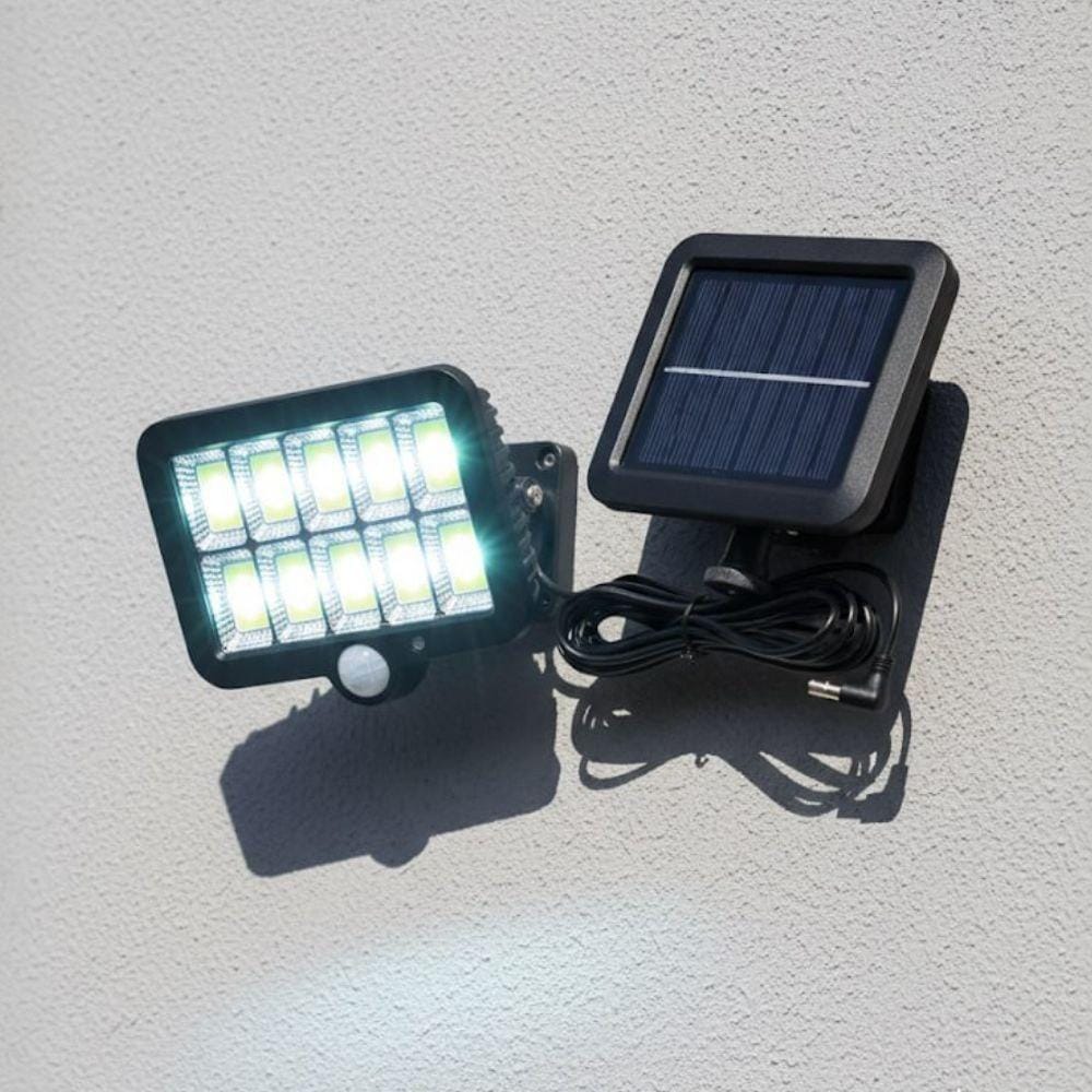 Вуличний LED акумуляторний світильник прожектор із датчиком руху на сонячній батареї GL-10 cob 2400mA