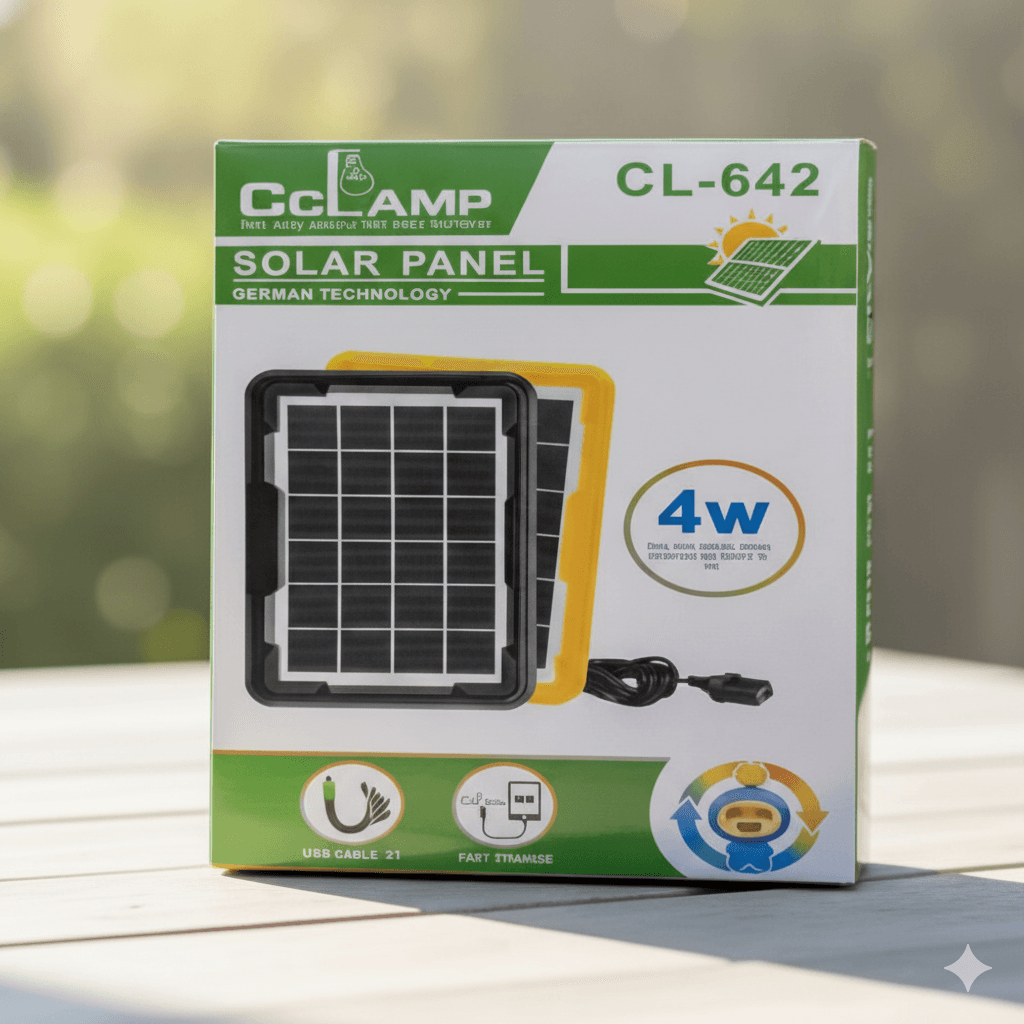 Портативна сонячна панель CCLAMP CL-642 4 W 6 V з USB/V1 Сонячний зарядний пристрій для телефона, повербанк