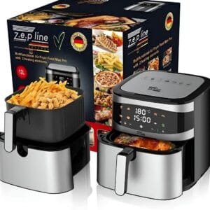 Кухонна аерофритюрниця Zepline ZP-216 на 12 л, 4200 Вт, мультипіч з великою чашею, фритюрниця без олії