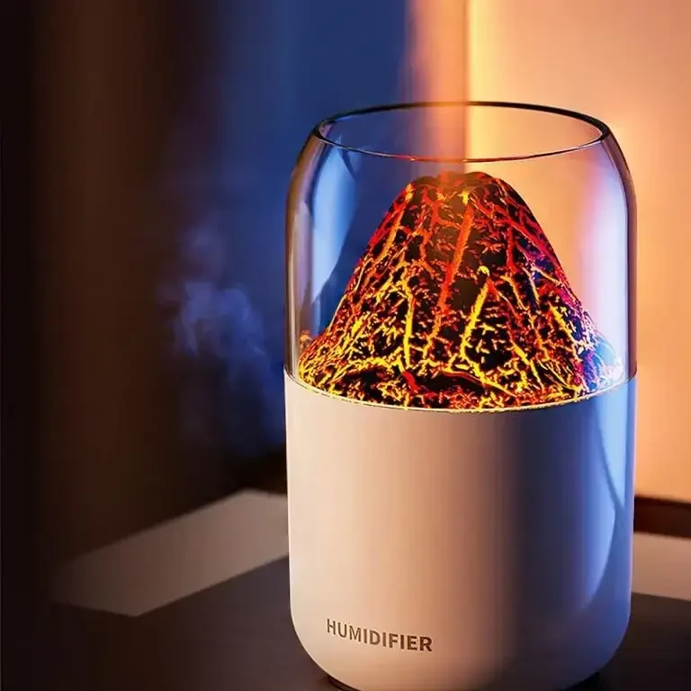 Ультразвуковий зволожувач повітря в стилі вулкана LAMP JSQ-1 280 мл Аромадифузор-нічник для дому