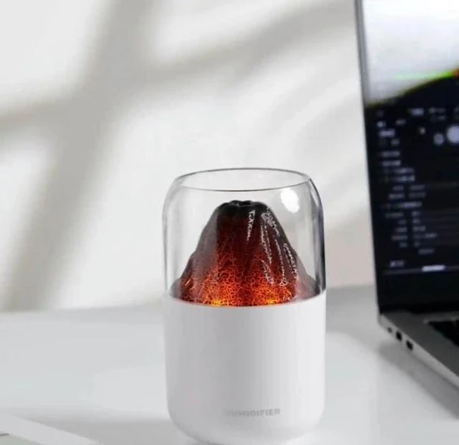 Ультразвуковий зволожувач повітря в стилі вулкана LAMP JSQ-1 280 мл Аромадифузор-нічник для дому
