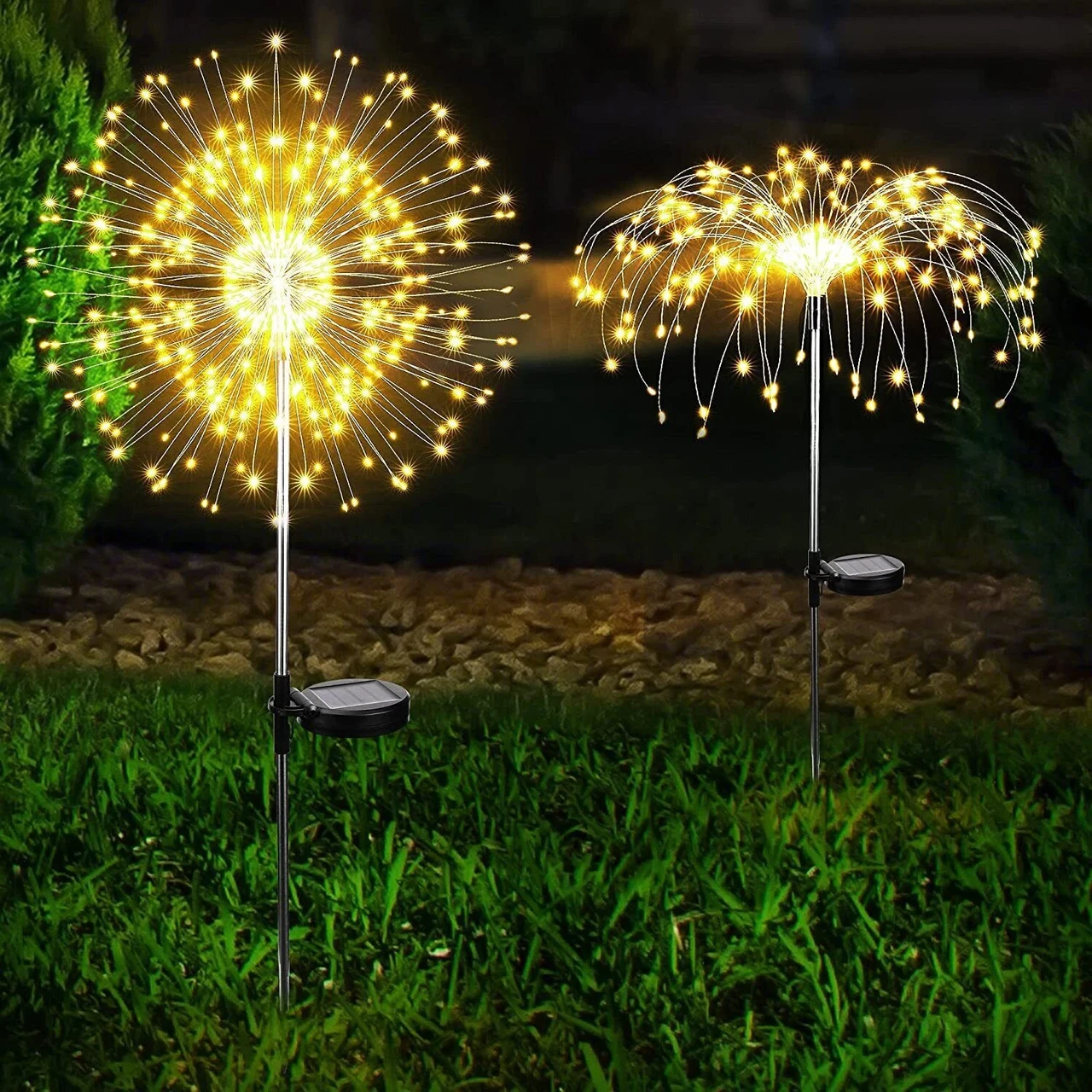 Вуличні садові ліхтарі на сонячній батареї Феєрверк 200 LED 2 шт SFK-41