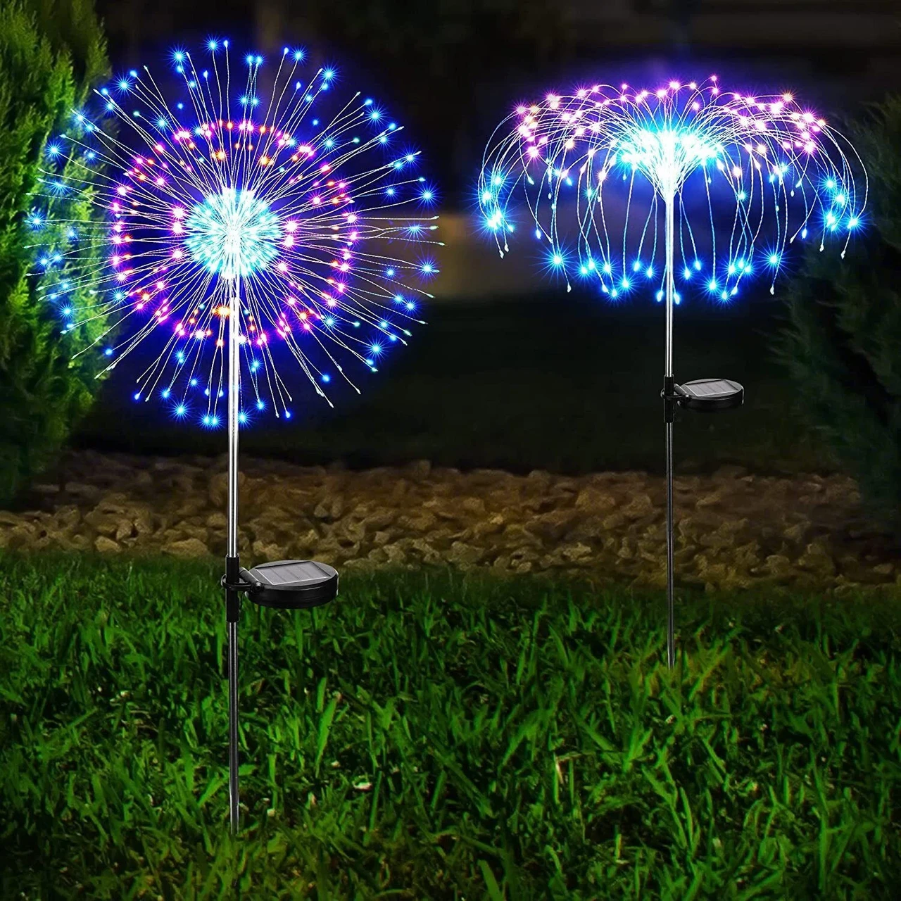 Вуличні садові ліхтарі на сонячній батареї Феєрверк 200 LED 2 шт SFK-41