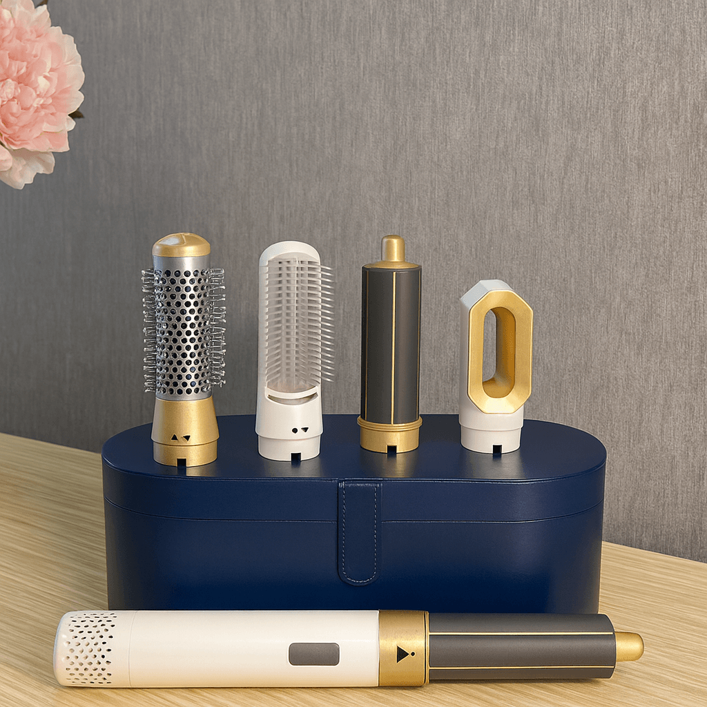 Стайлер 5в1 HAIR BRUSH Styler + Коробка Чохол Білий з функціями надання об’єму, випрямлення