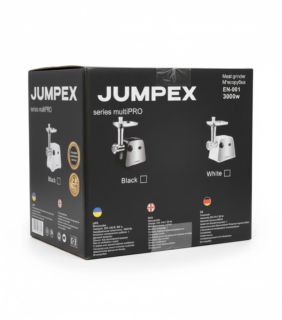 М’ясорубка 3 в 1 Jumpex Series Multi EN-001 3000 Вт (м’ясорубка + тирка + шатківниця)
