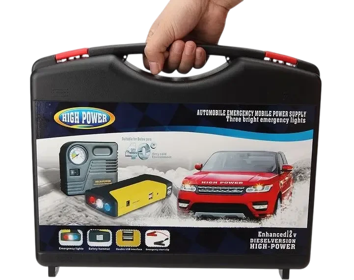 Автомобільний пускозарядний пристрій із компресором JUMPSTARTER TM15 PUMP 50800 мА·год