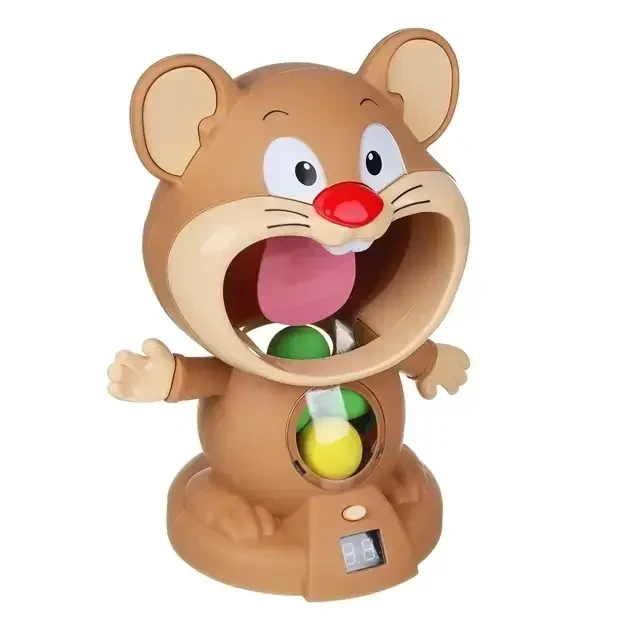 Інтерактивна гра повітряний тир Hamster With Gunner Пістолет із м’ячиками та мішень Хом’як з дисплеєм рахунку